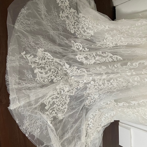 Never Worn, Unaltered, Beaded/Lace Wedding Dress - Picture 2 of 6